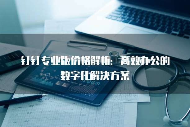 钉钉专业版价格解析:高效办公的数字化解决方案