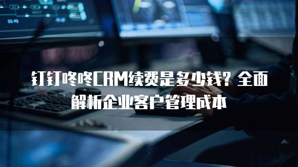 钉钉咚咚CRM续费是多少钱?全面解析企业客户管理成本