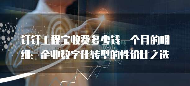 钉钉工程宝收费多少钱一个月的明细:企业数字化转型的性价比之选