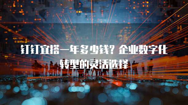 钉钉宜搭一年多少钱?企业数字化转型的灵活选择