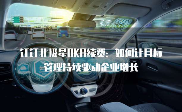 钉钉北极星OKR续费:如何让目标管理持续驱动企业增长