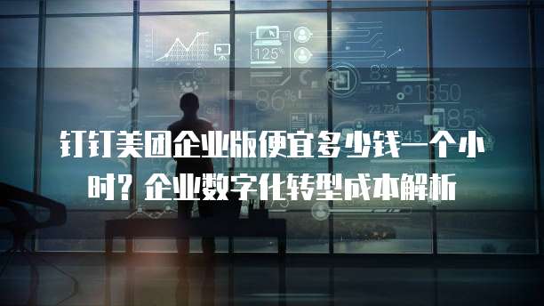 钉钉美团企业版便宜多少钱一个小时?企业数字化转型成本解析