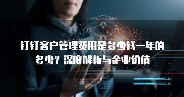 钉钉客户管理费用是多少钱一年的多少?深度解析与企业价值