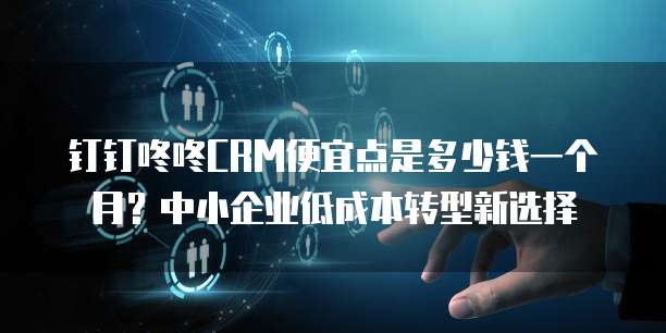 钉钉咚咚CRM便宜点是多少钱一个月?中小企业低成本转型新选择