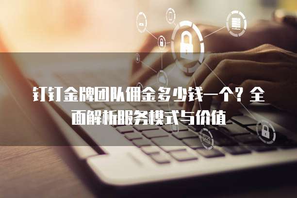 钉钉金牌团队佣金多少钱一个？全面解析服务模式与价值