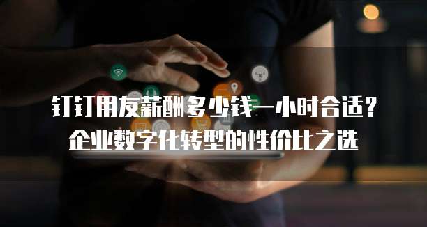钉钉用友薪酬多少钱一小时合适?企业数字化转型的性价比之选