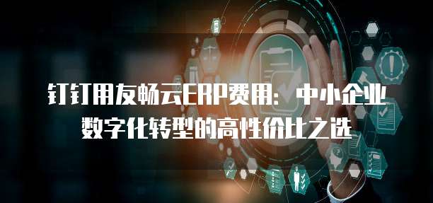 钉钉用友畅云ERP费用:中小企业数字化转型的高性价比之选