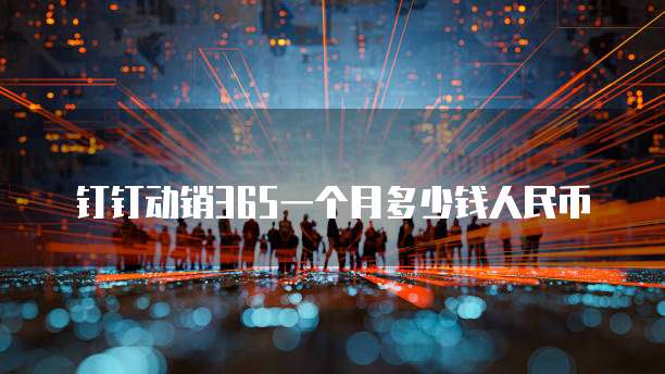 钉钉动销365一个月多少钱人民币