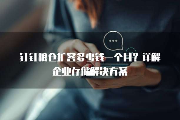 钉钉粮仓扩容多少钱一个月?详解企业存储解决方案