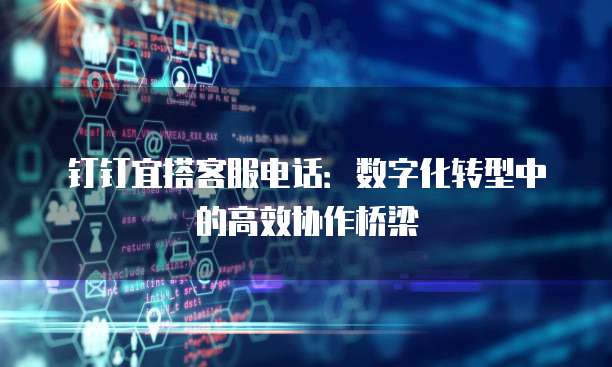钉钉宜搭客服电话:数字化转型中的高效协作桥梁