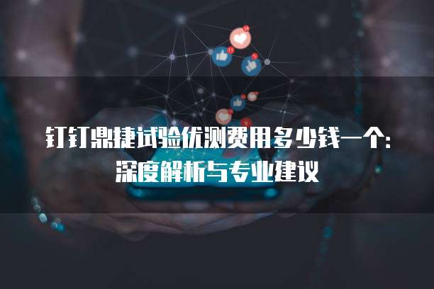 钉钉鼎捷试验优测费用多少钱一个:深度解析与专业建议