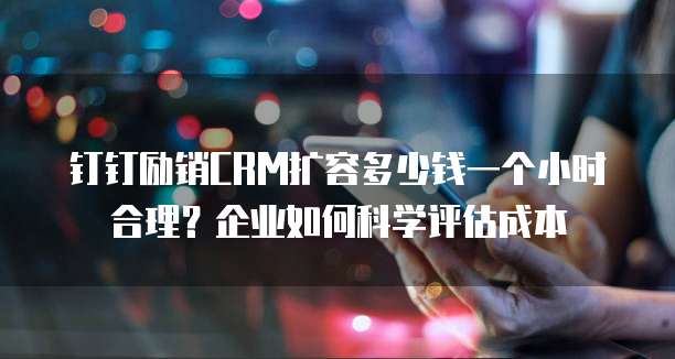 钉钉励销CRM扩容多少钱一个小时合理?企业如何科学评估成本