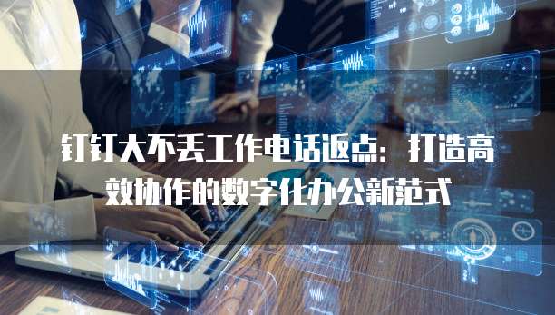 钉钉大不丢工作电话返点:打造高效协作的数字化办公新范式