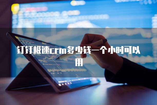 钉钉极速crm多少钱一个小时可以用