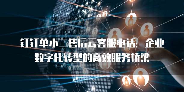 钉钉单小二售后云客服电话：企业数字化转型的高效服务桥梁