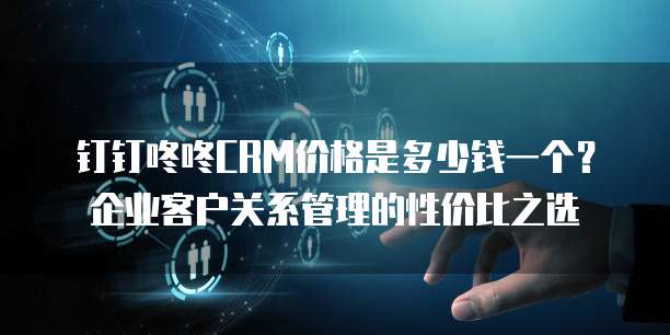 钉钉咚咚CRM价格是多少钱一个?企业客户关系管理的性价比之选