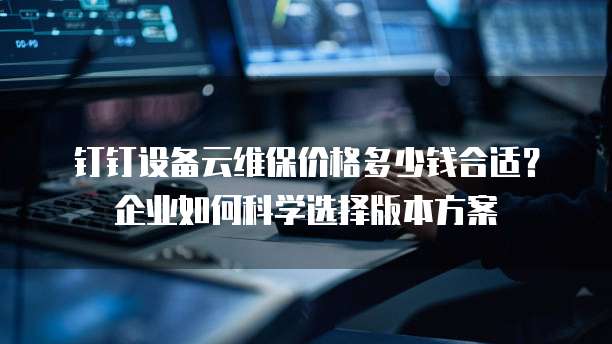 钉钉设备云维保价格多少钱合适?企业如何科学选择版本方案