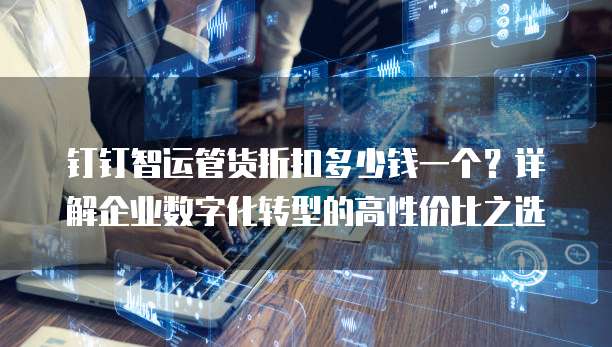钉钉智运管货折扣多少钱一个?详解企业数字化转型的高性价比之选