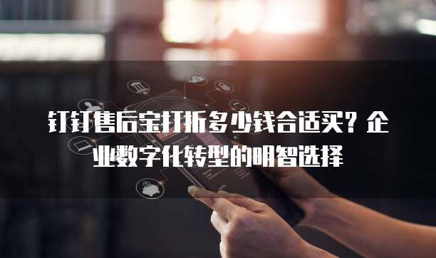 钉钉售后宝打折多少钱合适买?企业数字化转型的明智选择