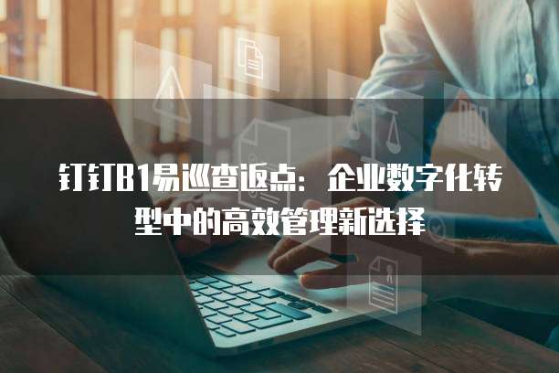 钉钉B1易巡查返点:企业数字化转型中的高效管理新选择