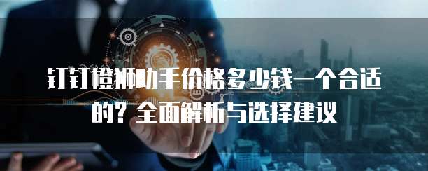 钉钉橙狮助手价格多少钱一个合适的？全面解析与选择建议