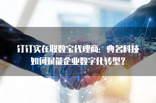 钉钉实在取数宝代理商：典名科技如何赋能企业数字化转型？