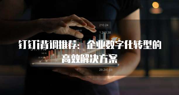 钉钉i背调推荐:企业数字化转型的高效解决方案