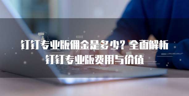钉钉专业版佣金是多少？全面解析钉钉专业版费用与价值