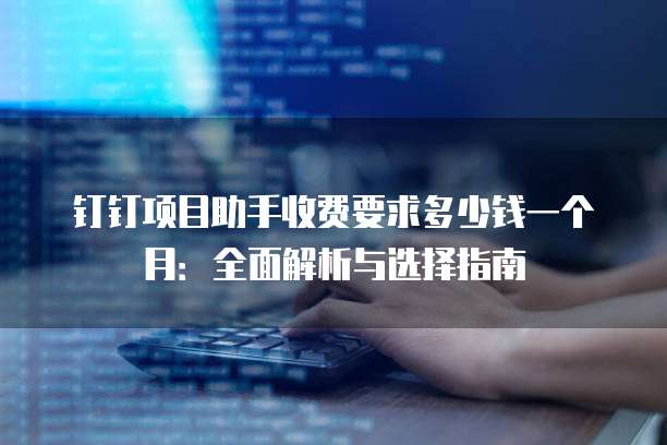 钉钉项目助手收费要求多少钱一个月:全面解析与选择指南