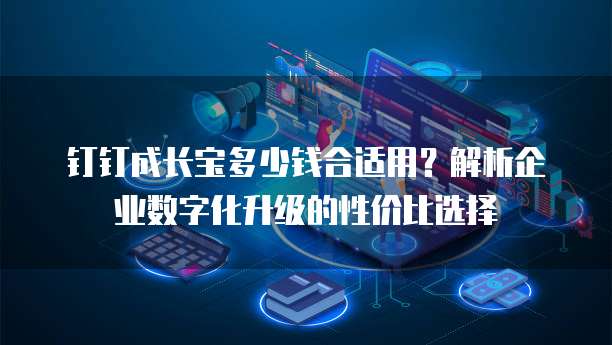 钉钉成长宝多少钱合适用?解析企业数字化升级的性价比选择