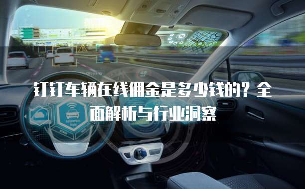 钉钉车辆在线佣金是多少钱的?全面解析与行业洞察