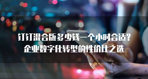 钉钉混合版多少钱一个小时合适?企业数字化转型的性价比之选