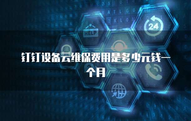 钉钉设备云维保费用是多少元钱一个月