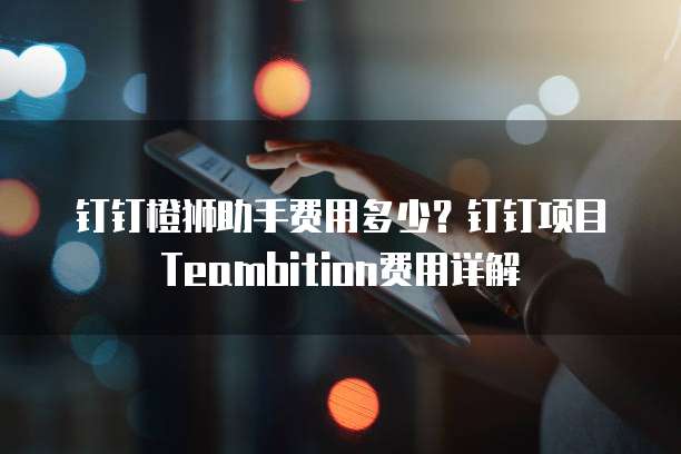 钉钉橙狮助手费用多少？钉钉项目Teambition费用详解