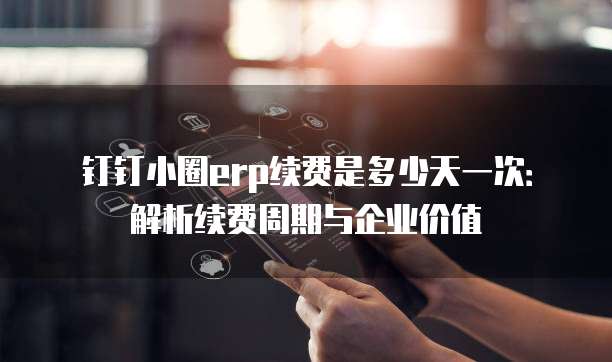 钉钉小圈erp续费是多少天一次:解析续费周期与企业价值