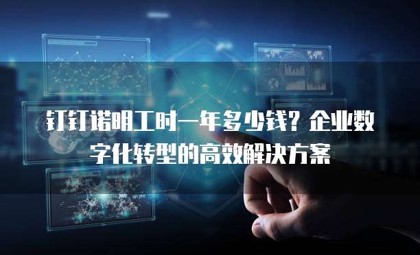 钉钉诺明工时一年多少钱?企业数字化转型的高效解决方案