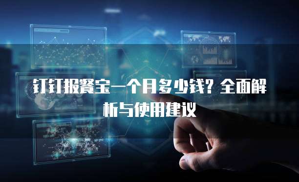 钉钉报餐宝一个月多少钱?全面解析与使用建议