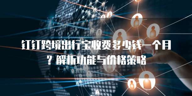 钉钉跨境出行宝收费多少钱一个月?解析功能与价格策略