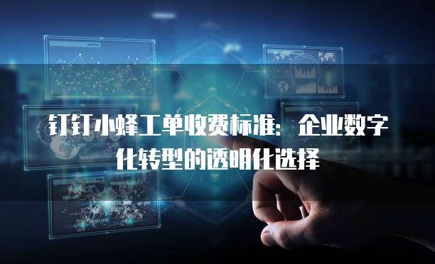 钉钉小蜂工单收费标准:企业数字化转型的透明化选择