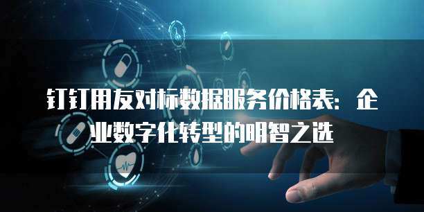 钉钉用友对标数据服务价格表:企业数字化转型的明智之选