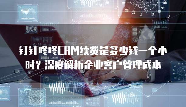 钉钉咚咚CRM续费是多少钱一个小时?深度解析企业客户管理成本