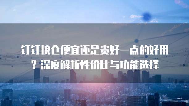 钉钉粮仓便宜还是贵好一点的好用?深度解析性价比与功能选择