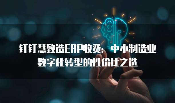 钉钉慧致造ERP收费:中小制造业数字化转型的性价比之选