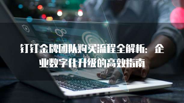 钉钉金牌团队购买流程全解析:企业数字化升级的高效指南