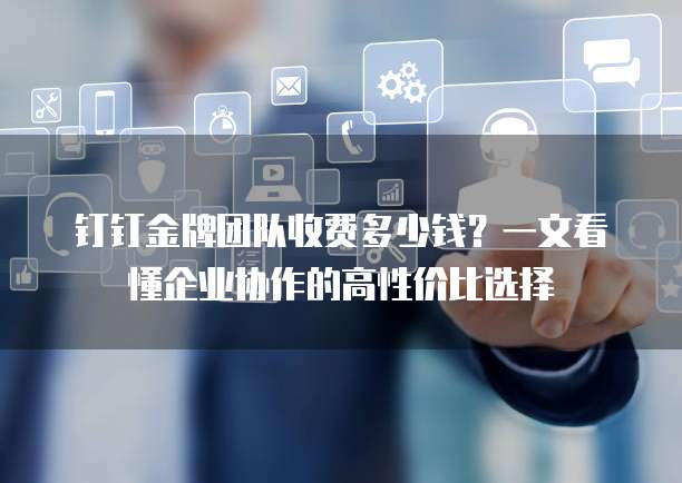 钉钉金牌团队收费多少钱?一文看懂企业协作的高性价比选择