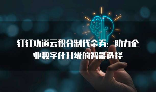 钉钉功道云积分制代金券:助力企业数字化升级的智能选择