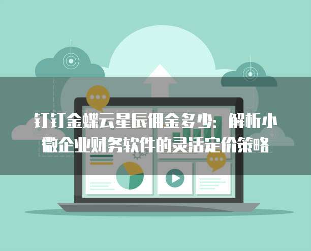 钉钉金蝶云星辰佣金多少:解析小微企业财务软件的灵活定价策略