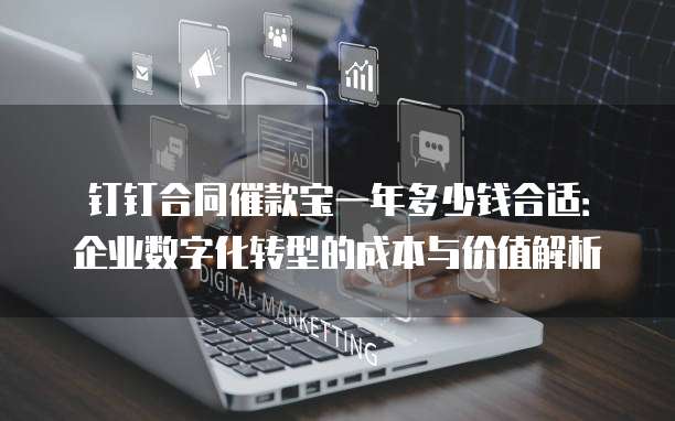 钉钉合同催款宝一年多少钱合适:企业数字化转型的成本与价值解析