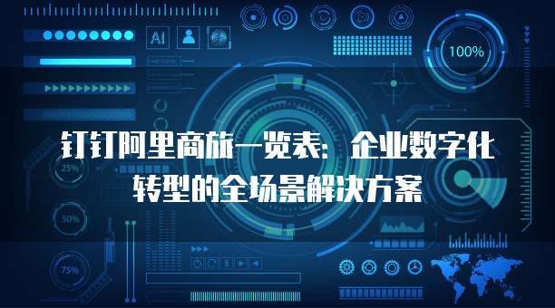 钉钉阿里商旅一览表:企业数字化转型的全场景解决方案
