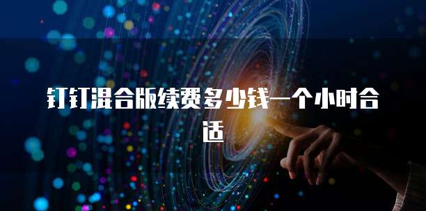钉钉混合版续费多少钱一个小时合适